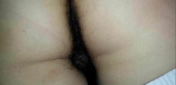  Sleeping wife hairy pussy and ass. Amateur.